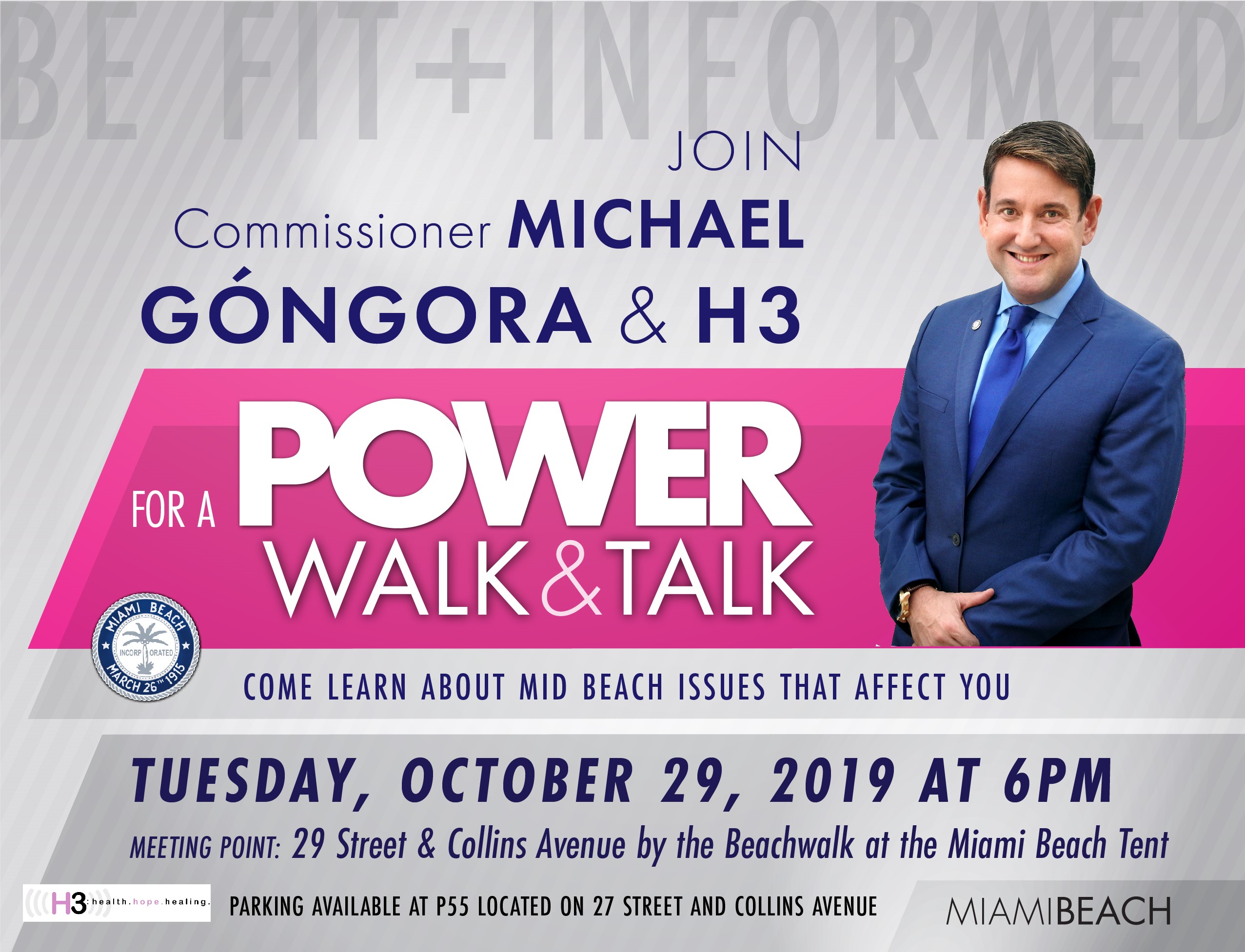 Power Walk & Talk with Commissioner Michael Góngora & H3