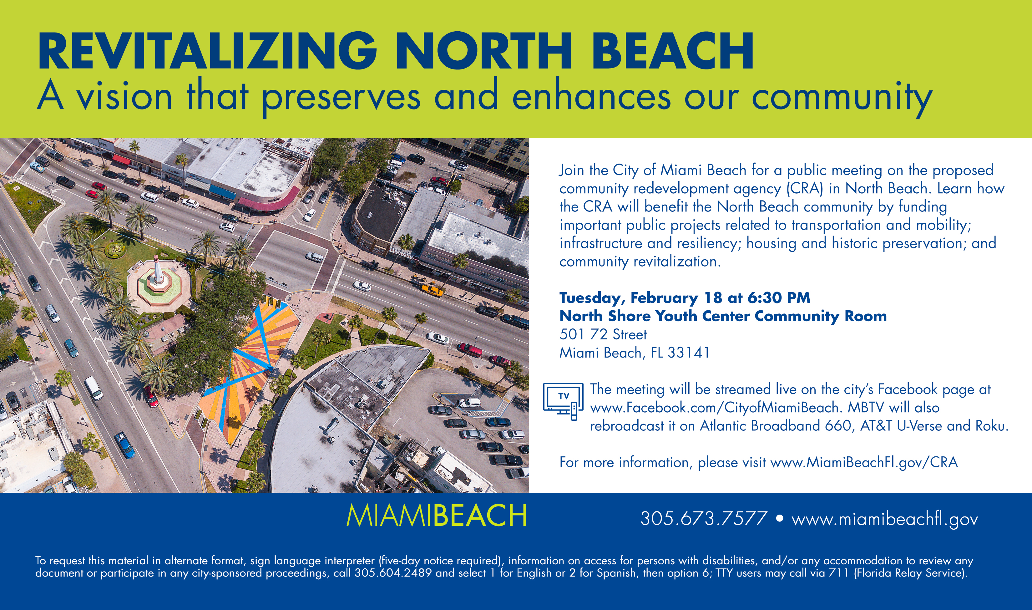 Revitalizing North Beach – Community Redevelopment Agency (CRA) Public Meeting