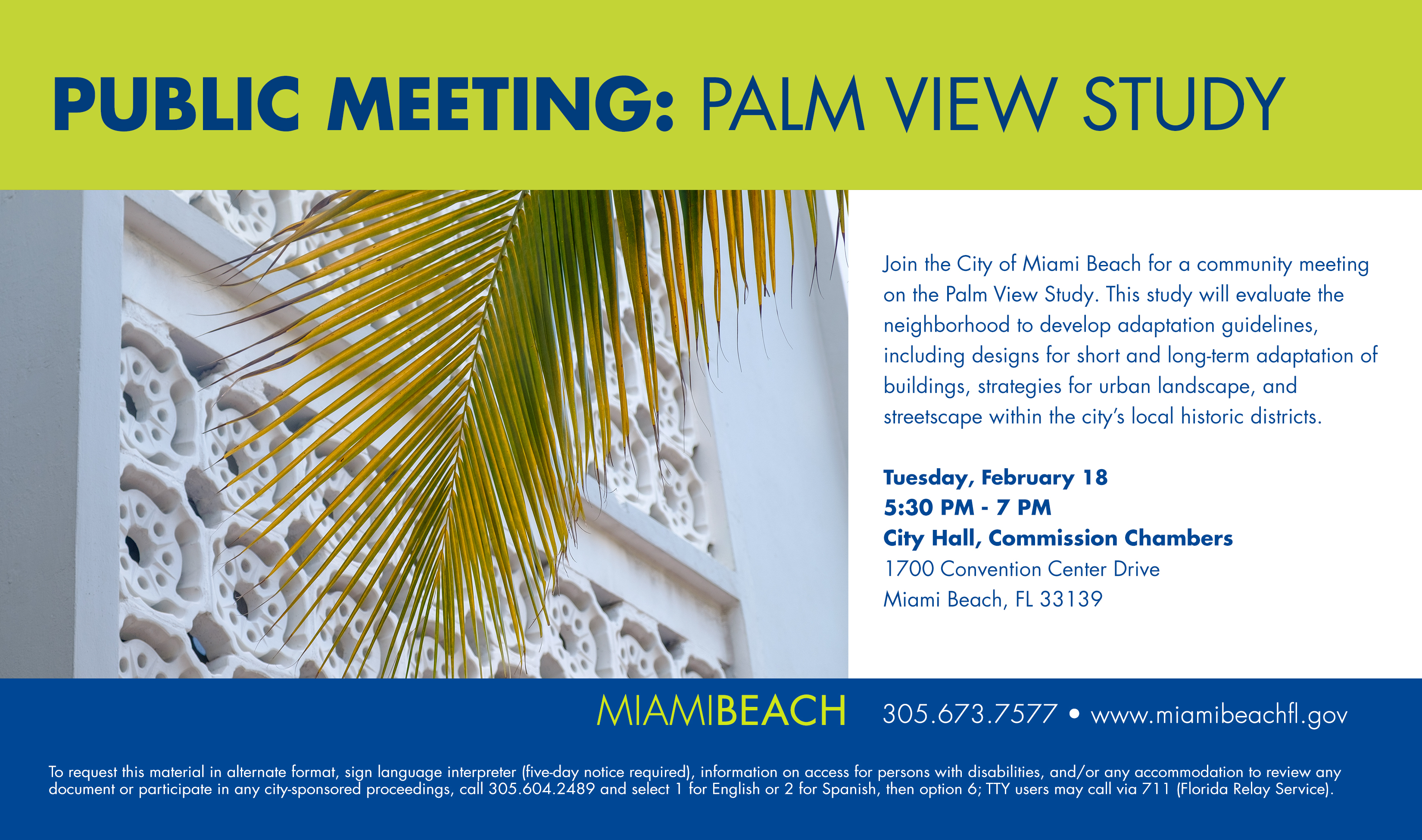 Palm View Study – Public Meeting