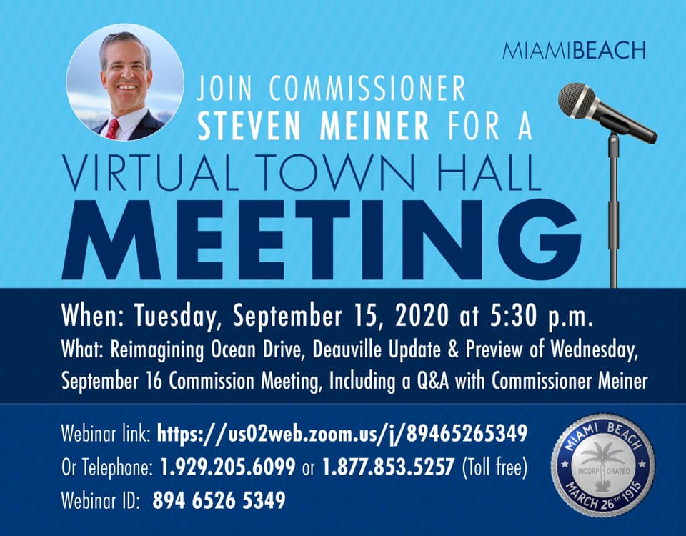 Virtual Town Hall with Commissioner Steven Meiner