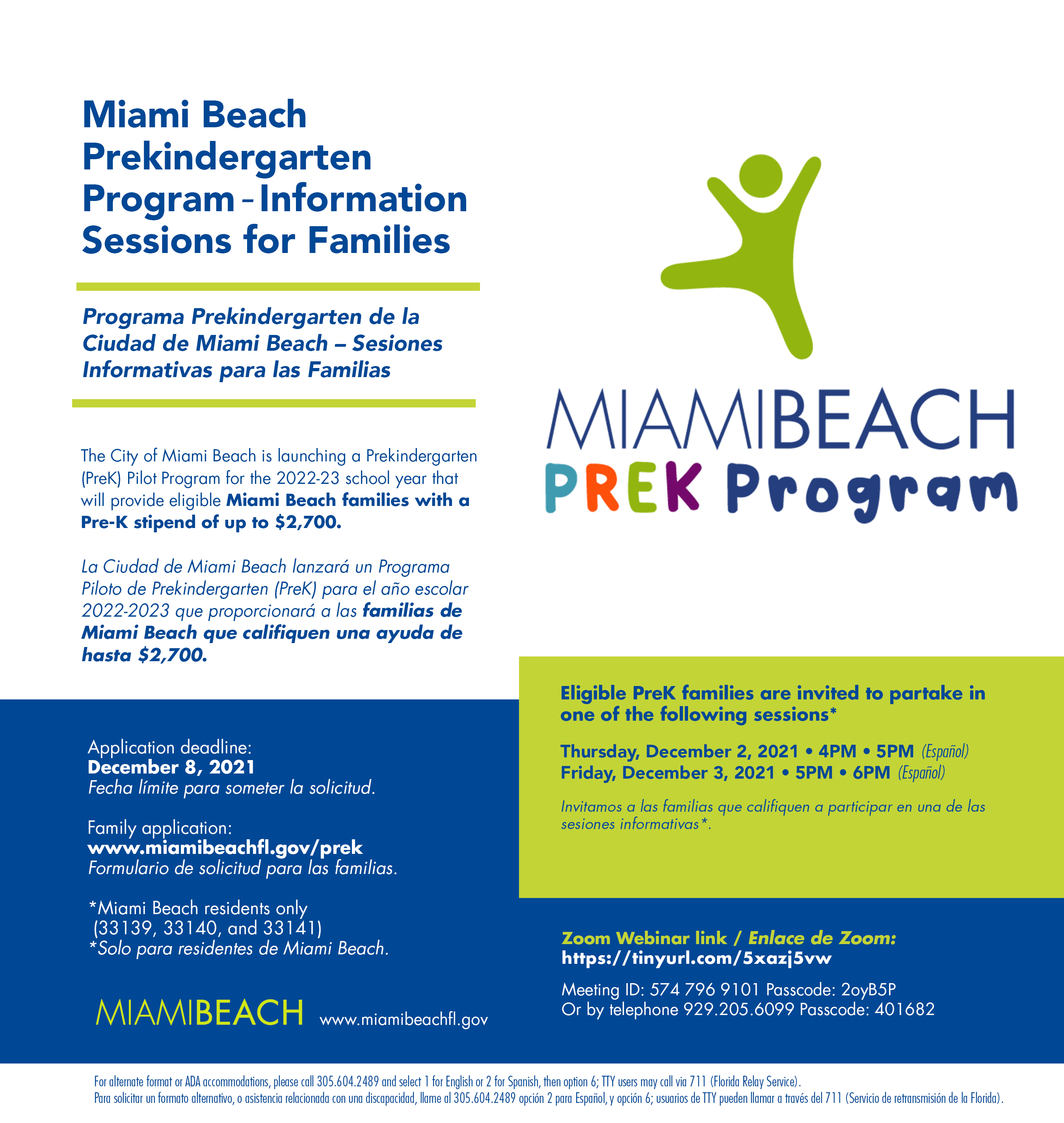 Miami Beach Prekindergarten Program / Information Sessions for Families