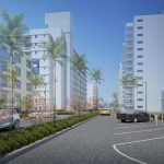 Rendering of 12 Street at Lincoln Road facing west