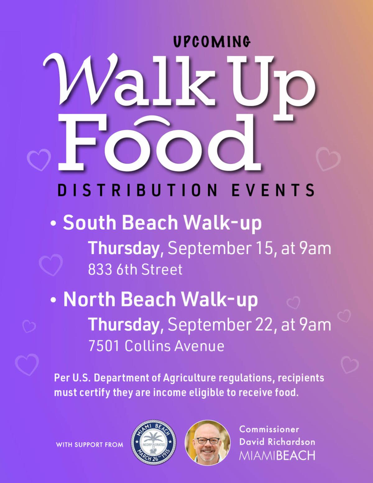 South Beach Walk-Up Food Distribution