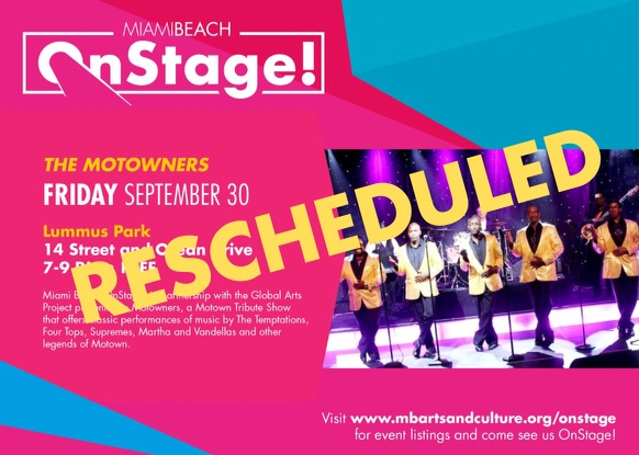 Miami Beach OnStage: The Motowners (Rescheduled)