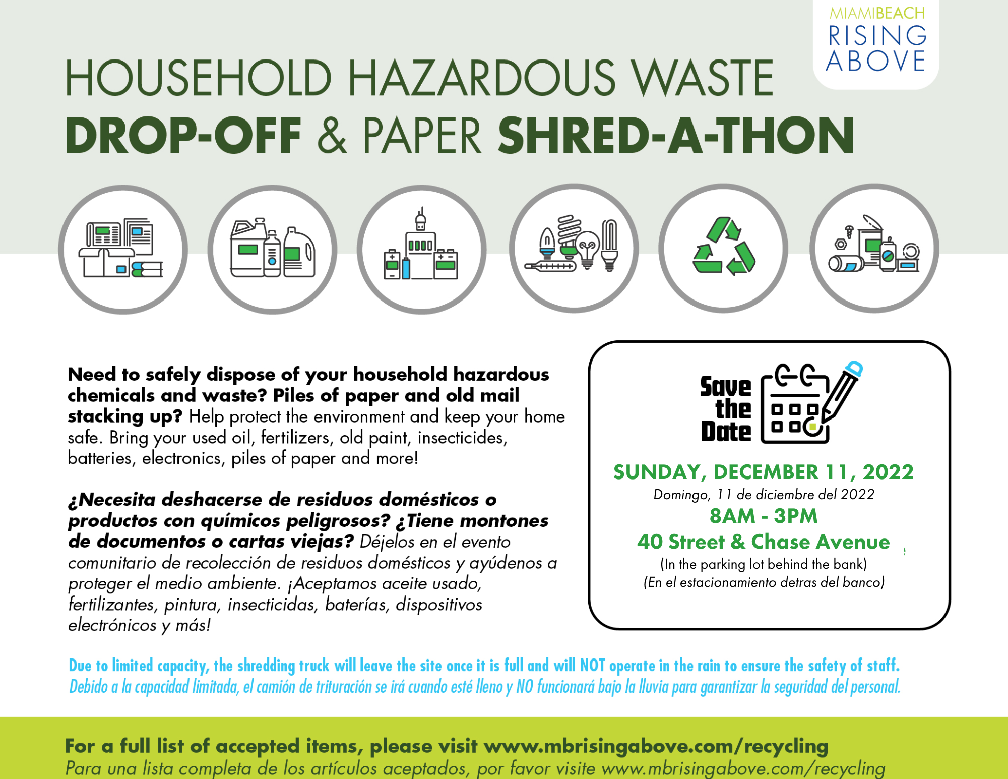 Household Hazardous Waste and Paper Shred-a-thon