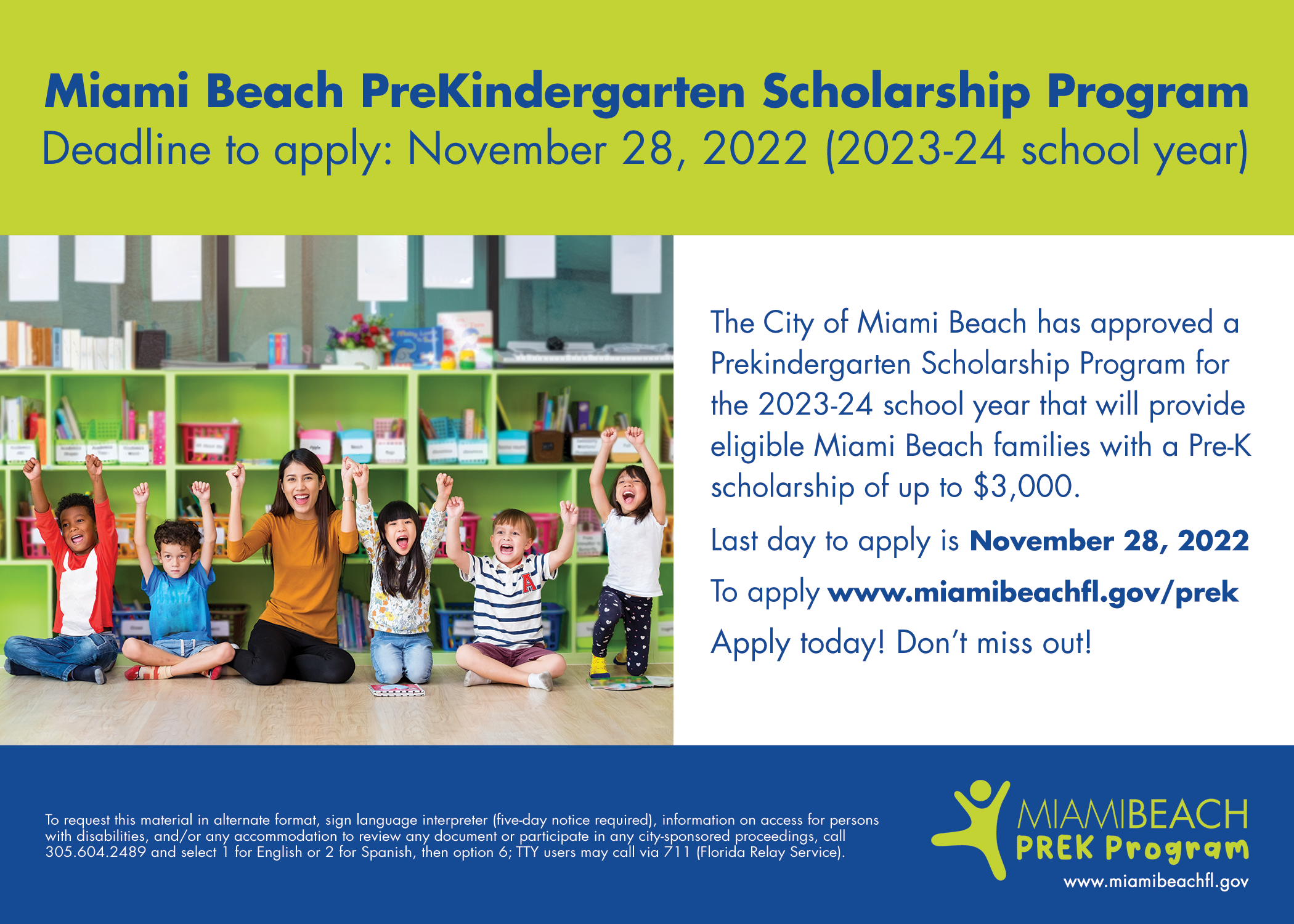 Miami Beach PreKindergarten Scholarship Program