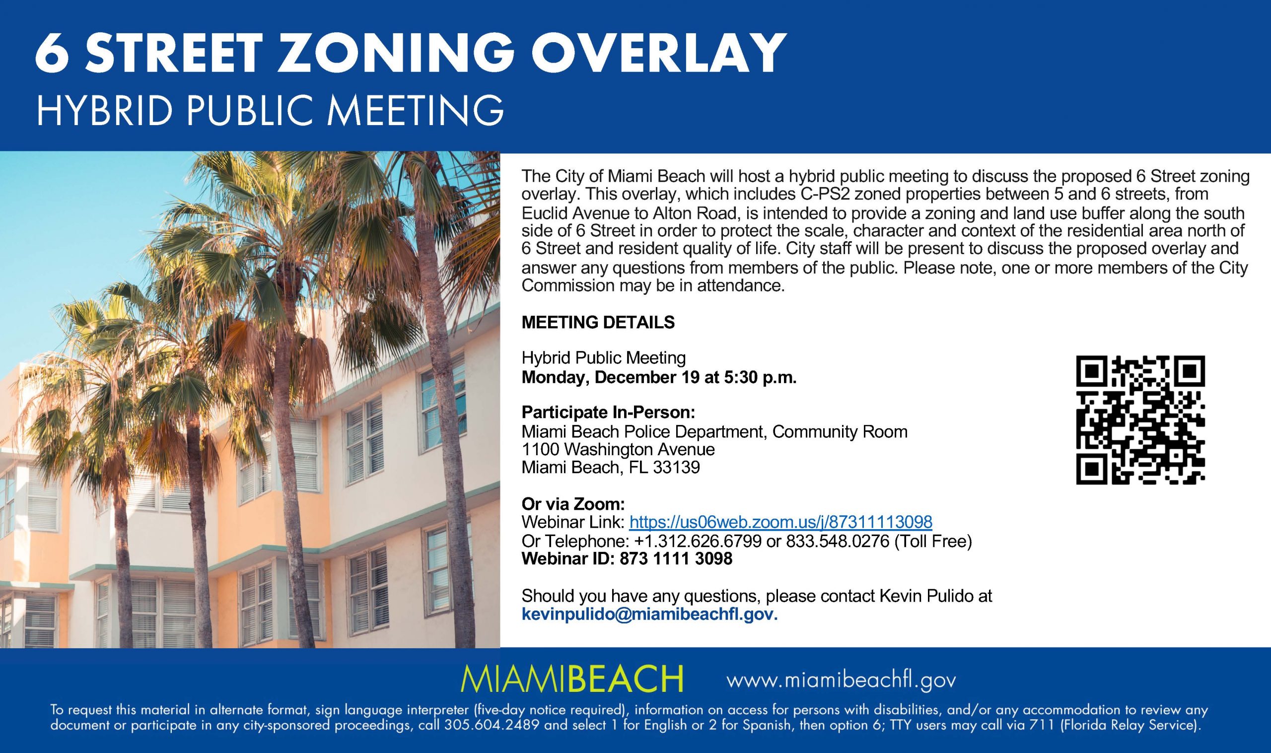 6 Street Zoning Overlay Hybrid Public Meeting