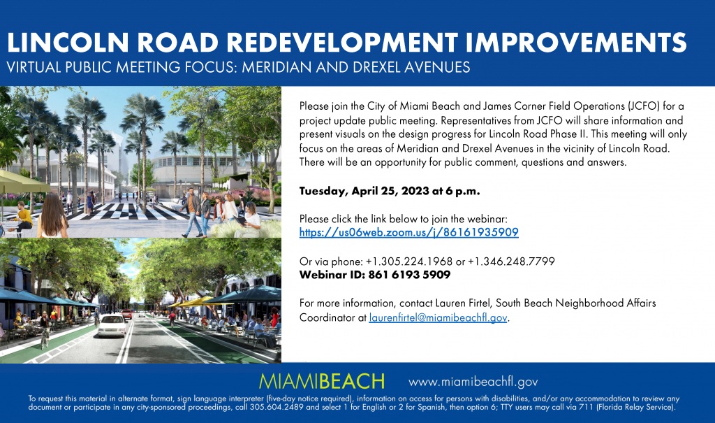 Lincoln Road Redevelopment Improvements - City of Miami Beach