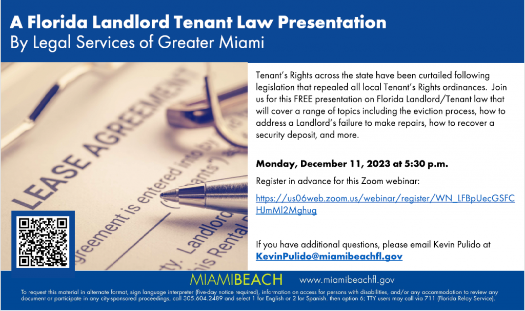 A Florida Landlord Tenant Law Presentation By Legal Services of Greater