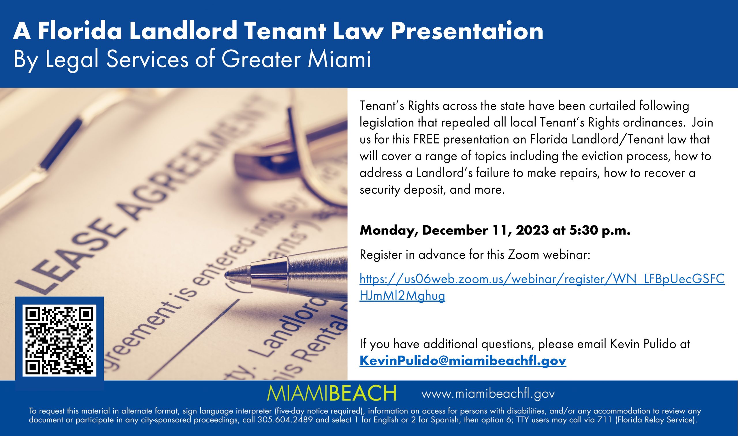 A Florida Landlord Tenant Law Presentation By Legal Services of Greater