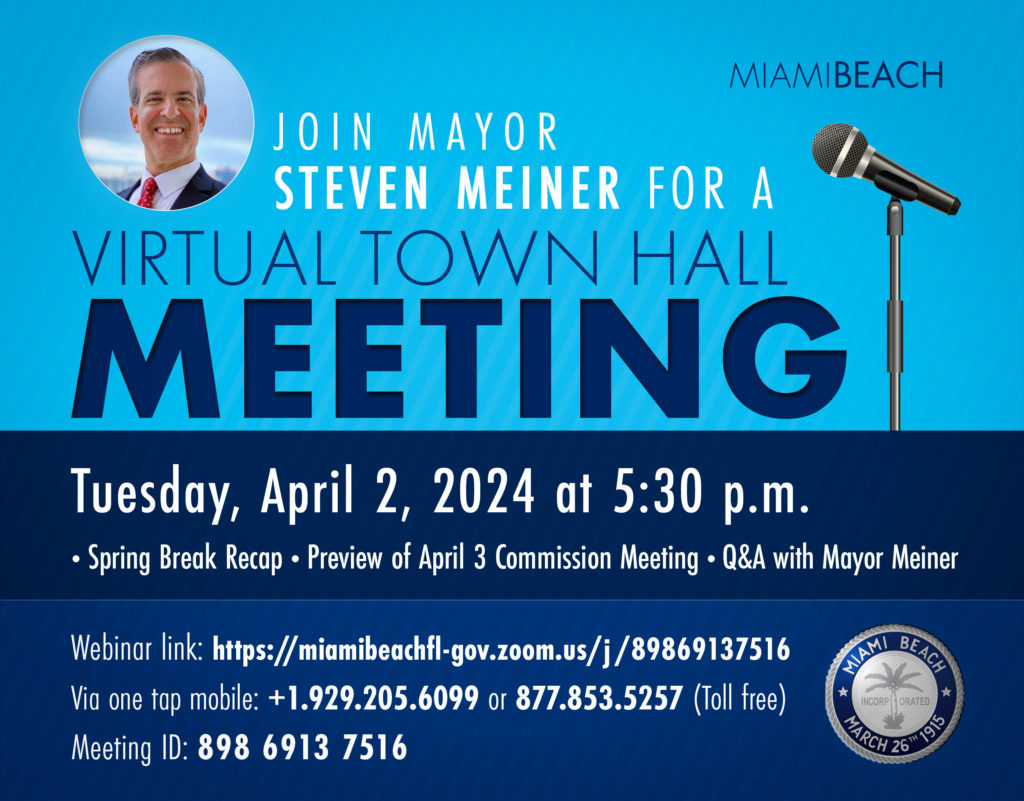 Mayor Meiner April 2 Virtual Town Hall Flyer