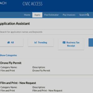 civic access portal screen
