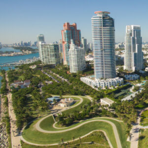 miami beach aerial view