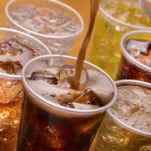 sodas in cups