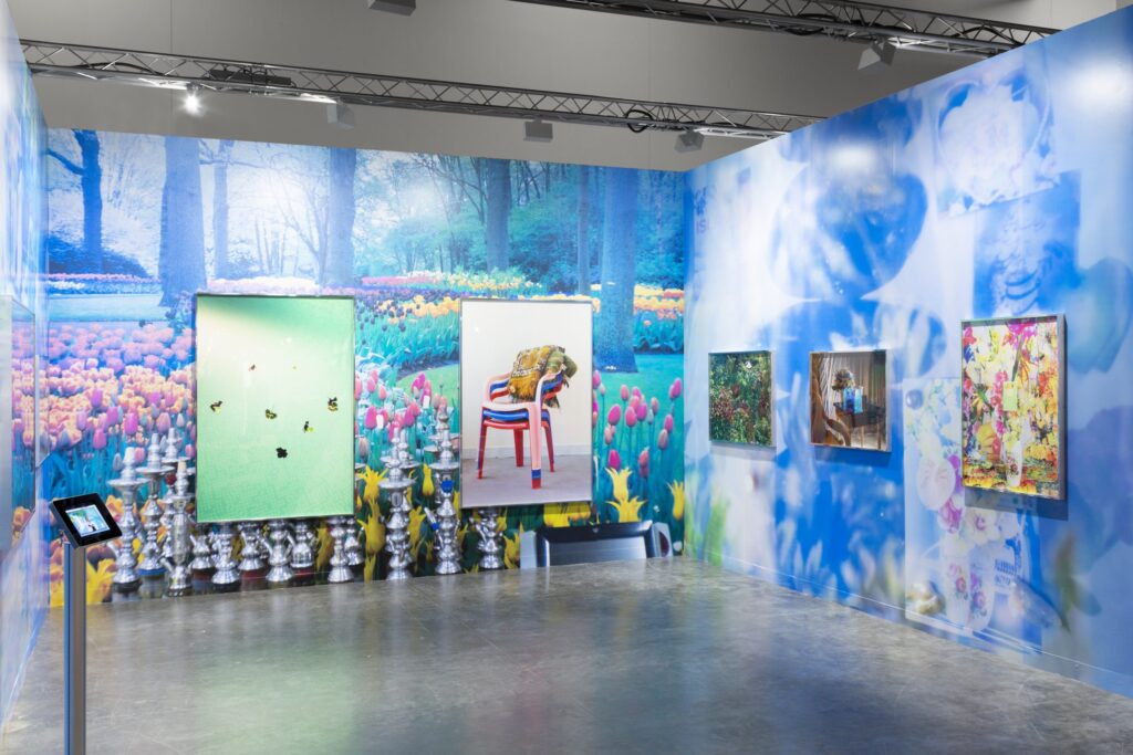 arah Al Qasimi: Plant Market/Stray Flowers in Swimming Pool/Still Life with Sample Text and Piña Coladas