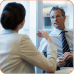 man and woman at a business meeting