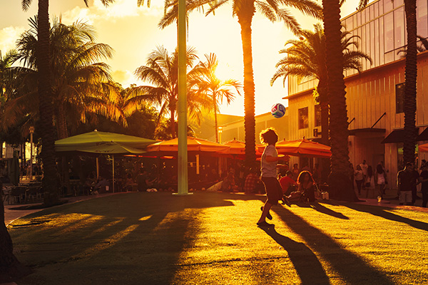 boy playing soccer