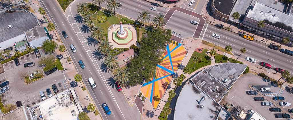 Normandy Fountain Area Aerial