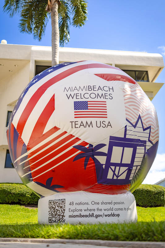Miami Beach World Cup Team USA ball installation