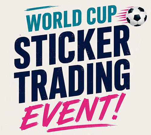 World cup sticker trading event