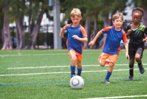 kids playing soccer