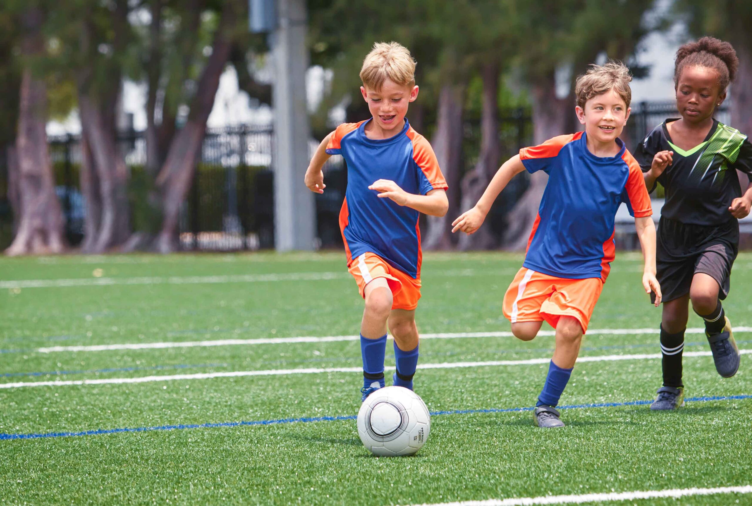 kids playing soccer