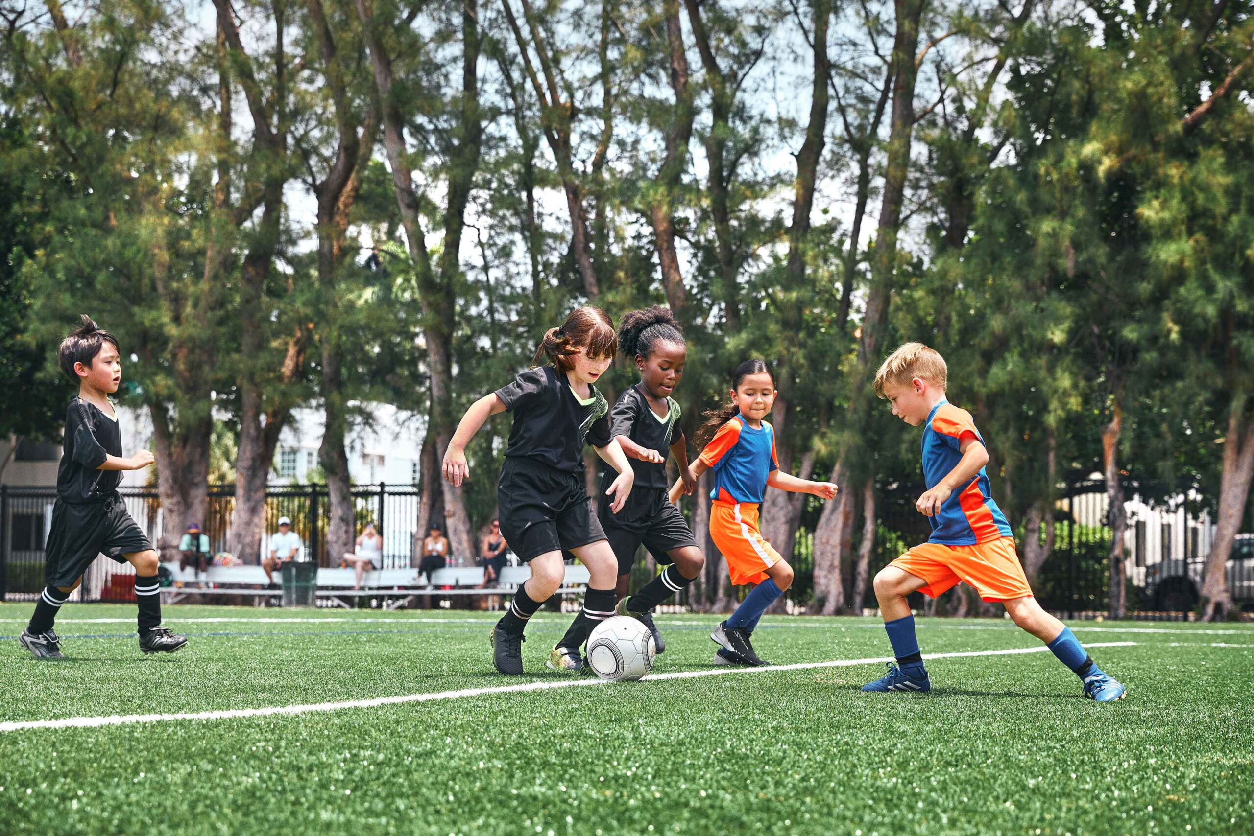 kids playing soccer