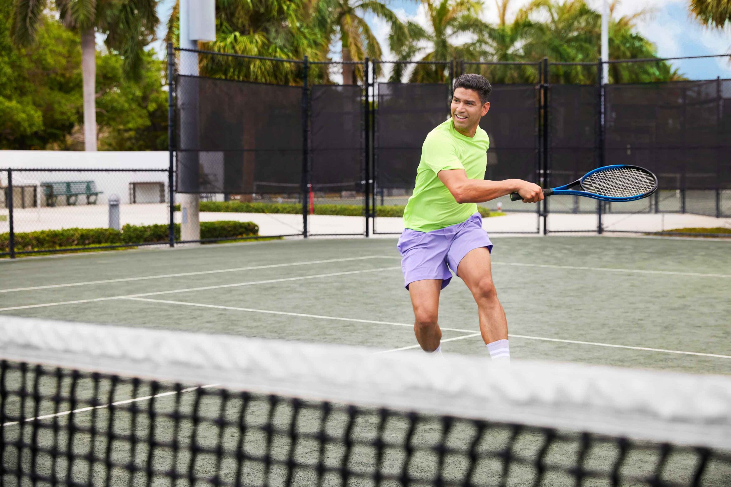 man playing tennis