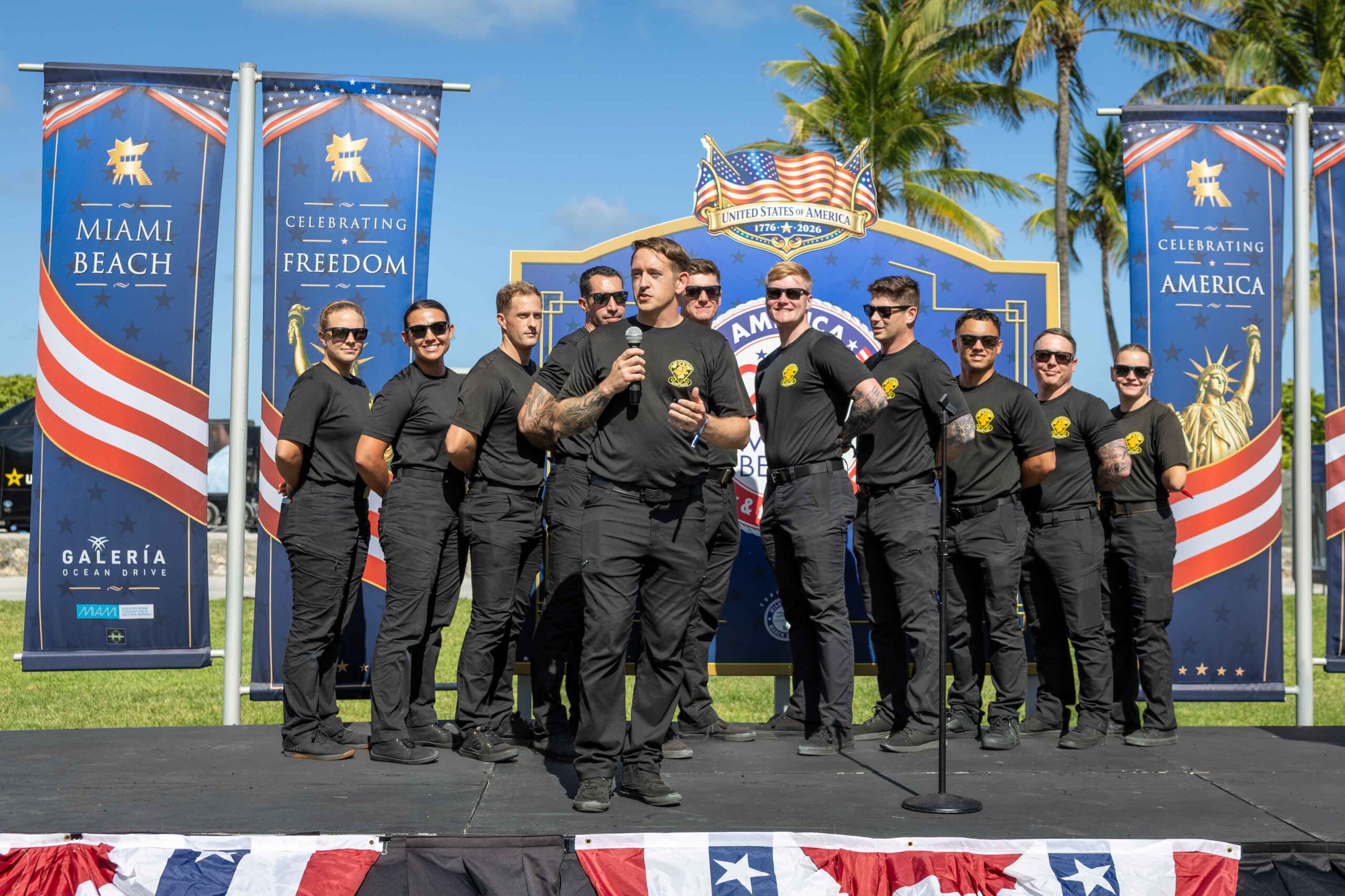 group on stage