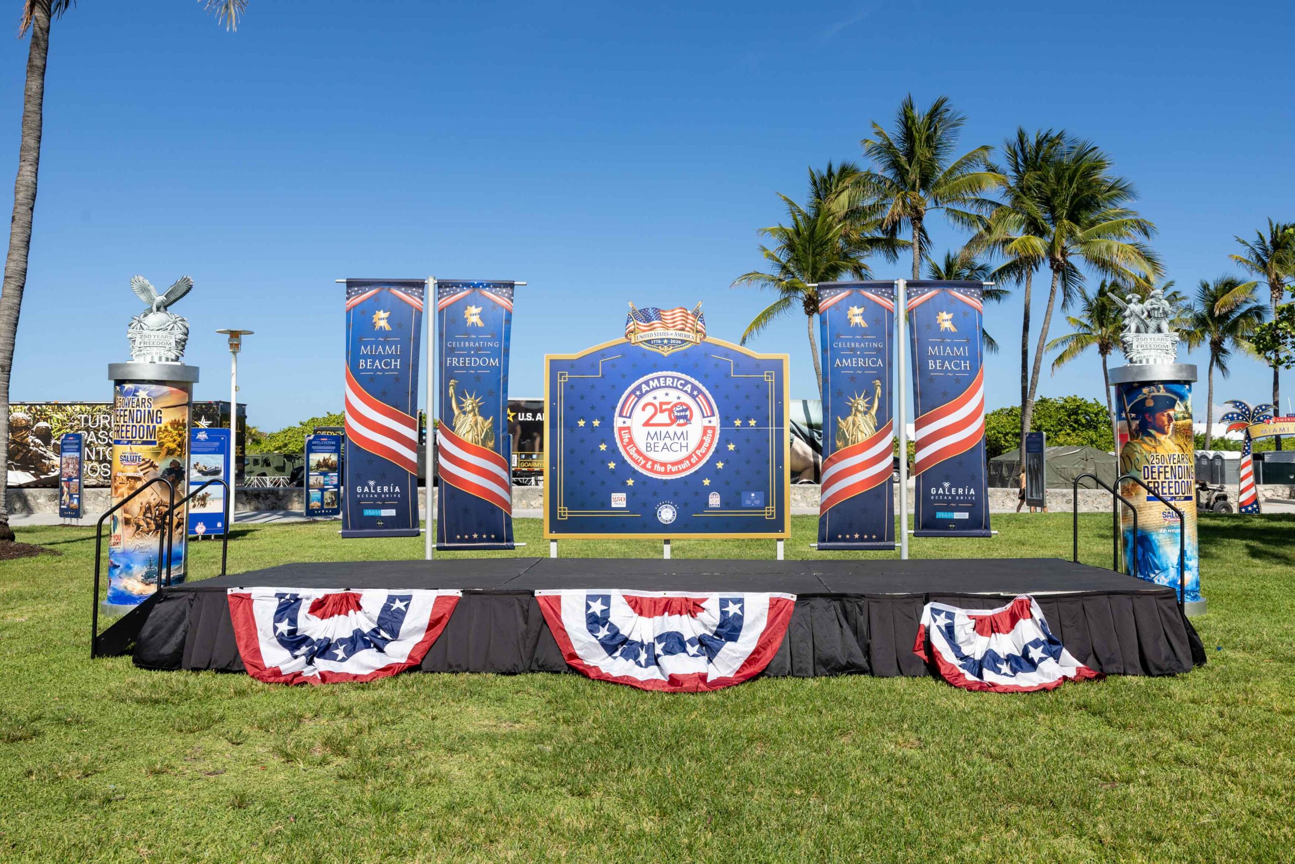 Miami Beach America 250 stage