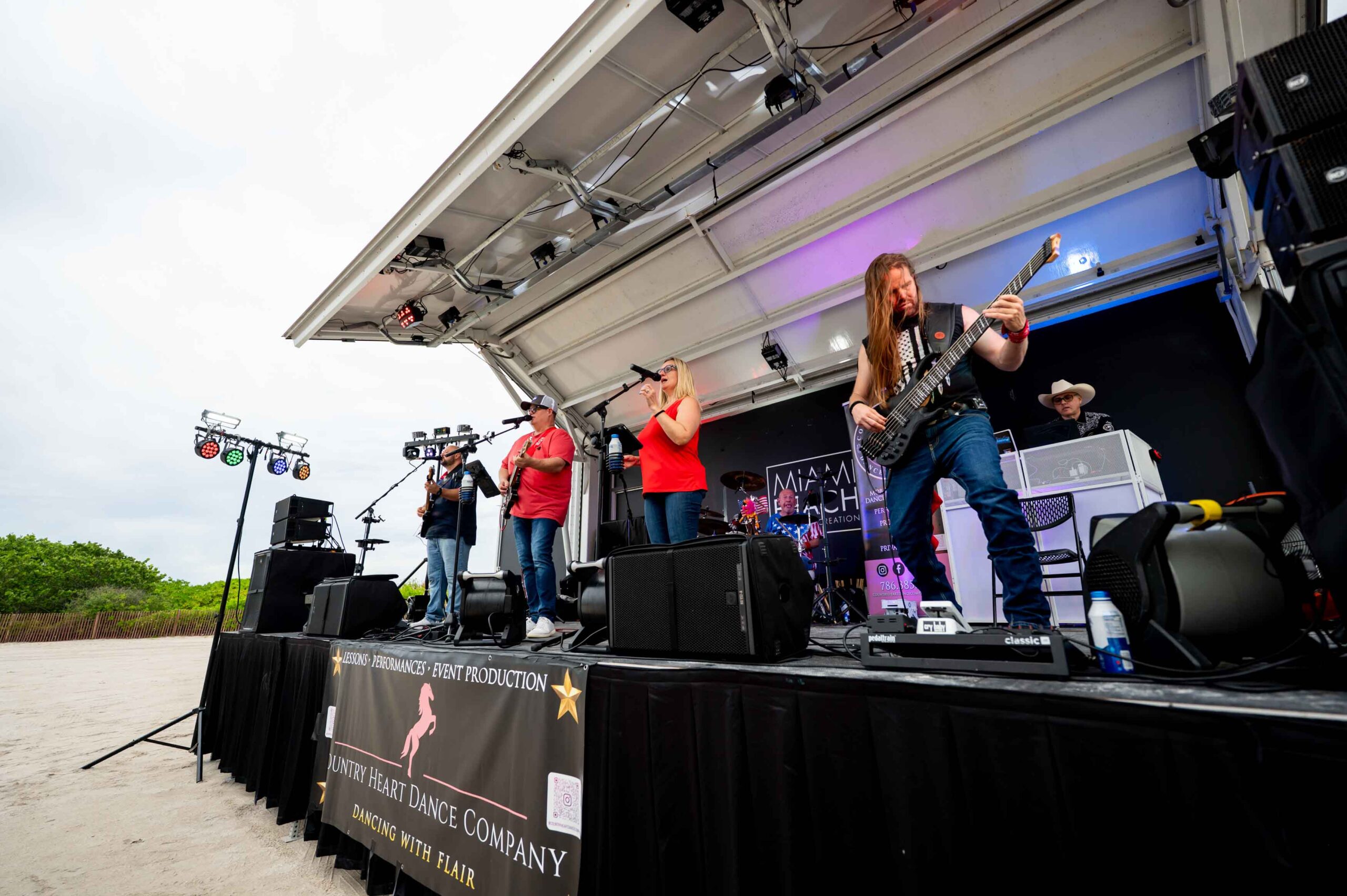 band performing on stage