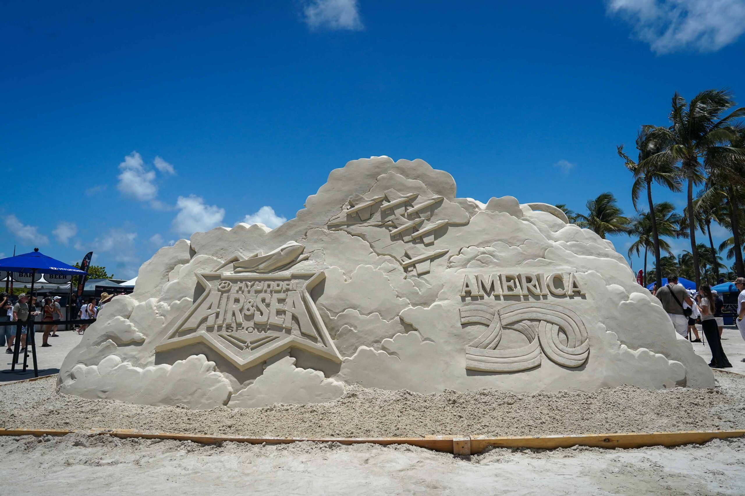 air and sea show sand sculpture