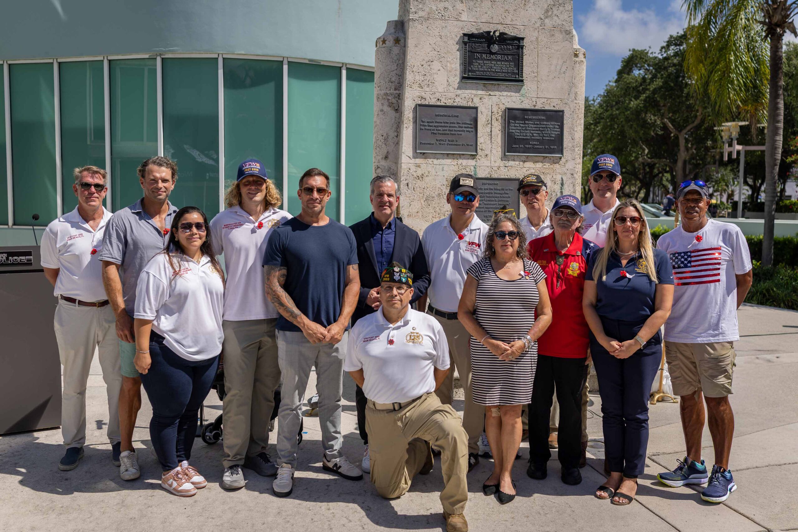 group during memorial day ceremony