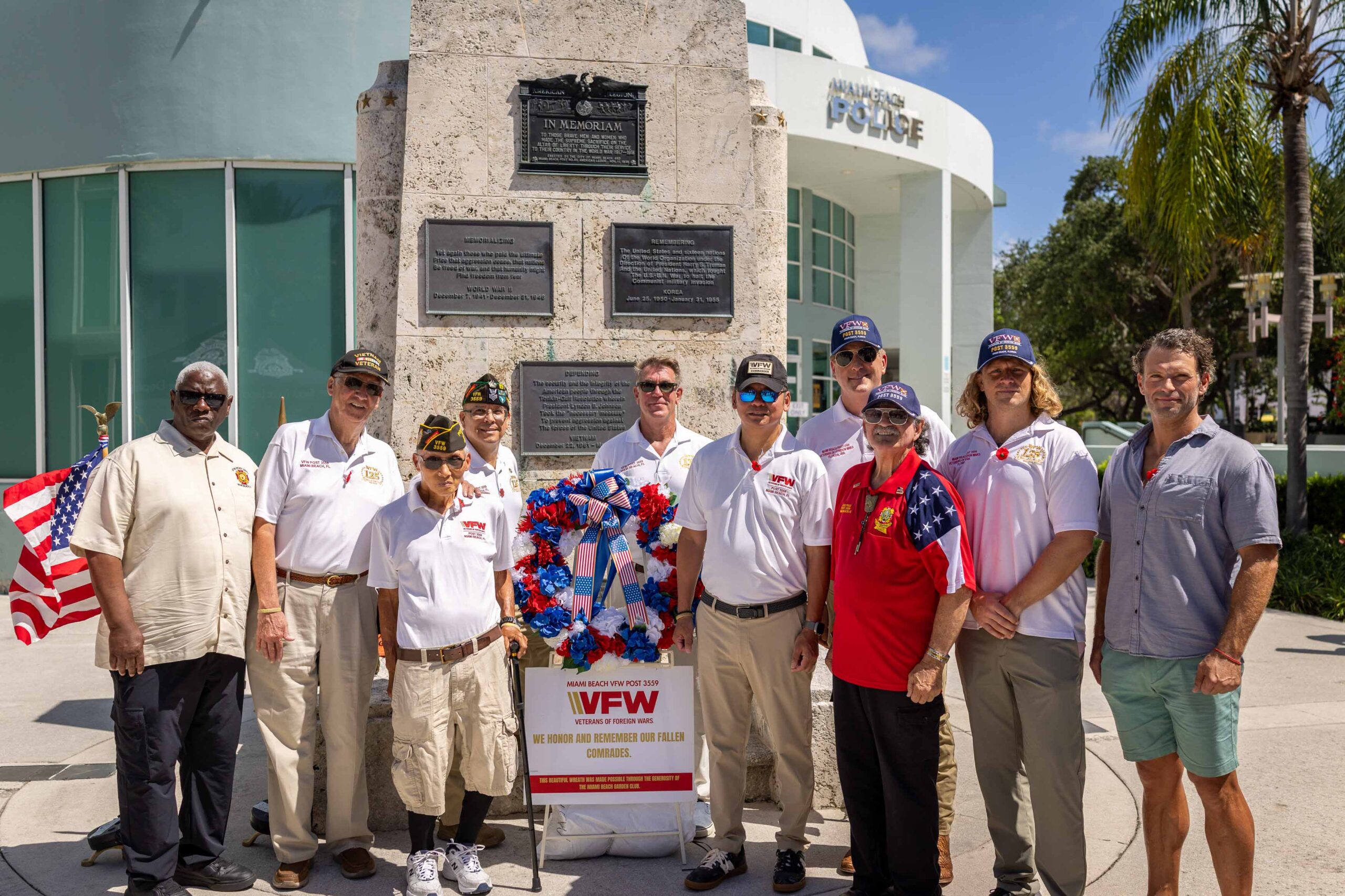 group during memorial day ceremony