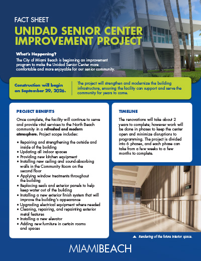Unidad fact sheet flyer