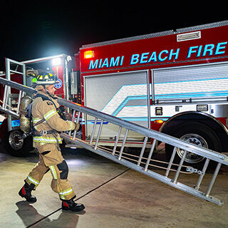 Fireman with a ladder