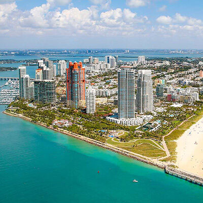 miami beach aerial view