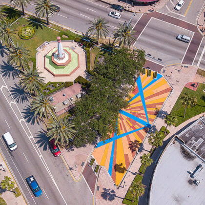 Normandy Fountain Area Aerial