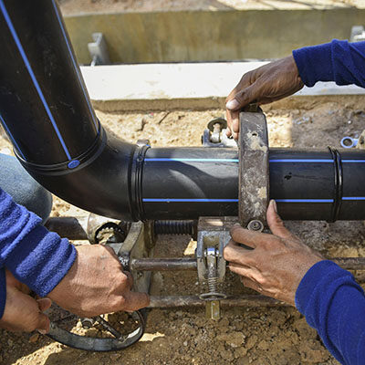 pipe workers