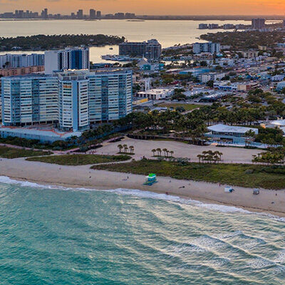 miami beach aerial view