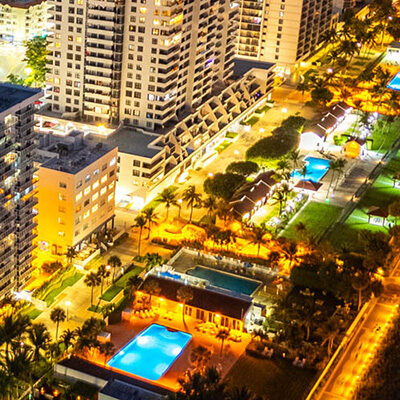 Miami beach aerial view